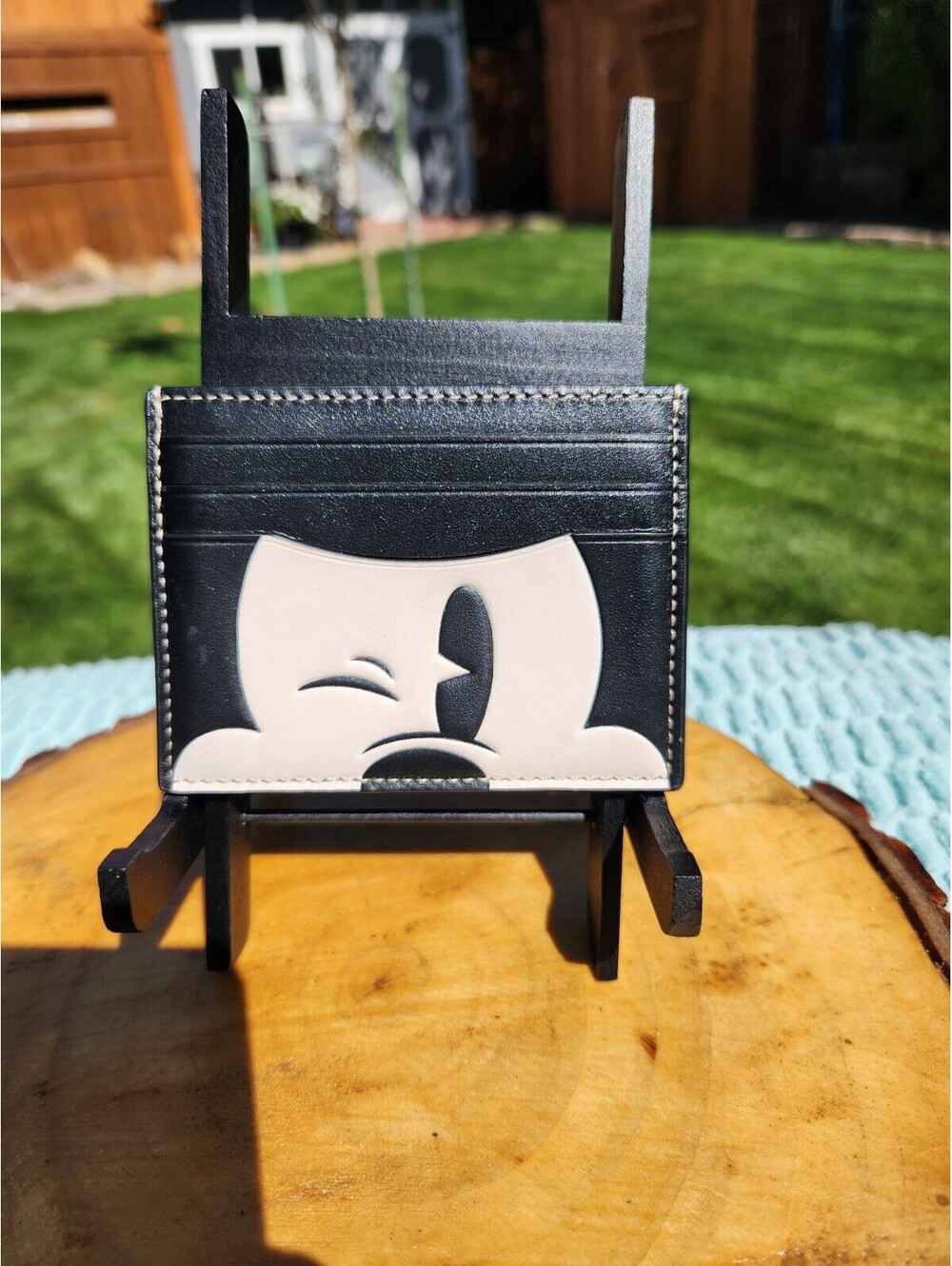 Disney x Coach Winking Mickey Mouse Slim ID Card Case Style CM728